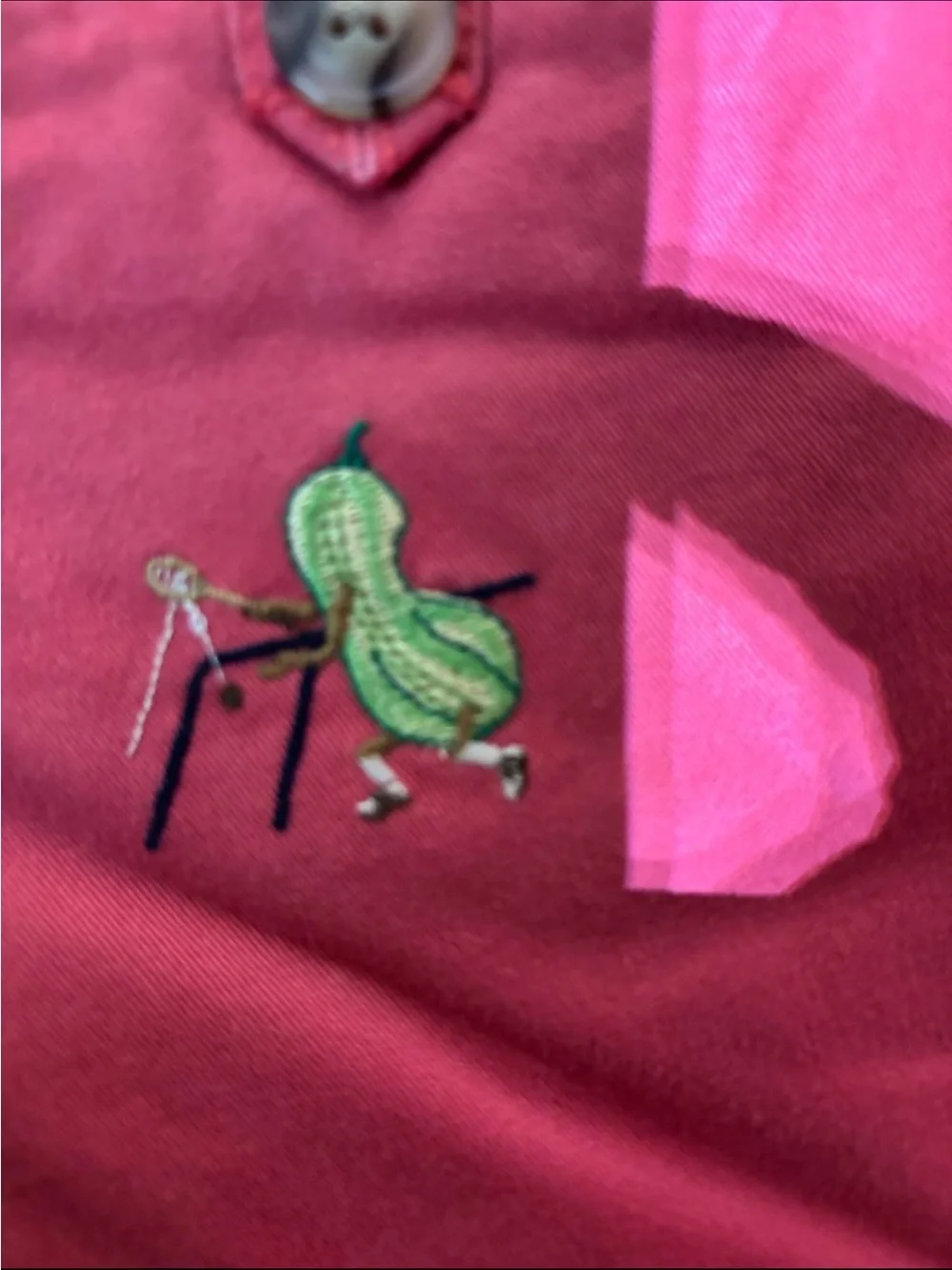 Polo by Ralph Lauren Coral Cricket Embroidered Cotton Shorts